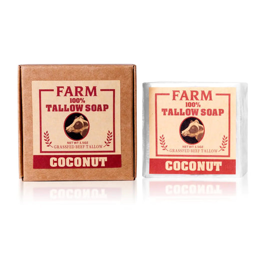 Natural Tallow Soap for Men and Women 3.5oz Grass Fed Tallow Soap Moisturizing Face & Body Wash Beef Tallow Soap for Skin CareWash Great for Dry Itchy